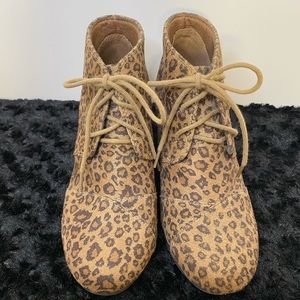 Cheetah print wedges